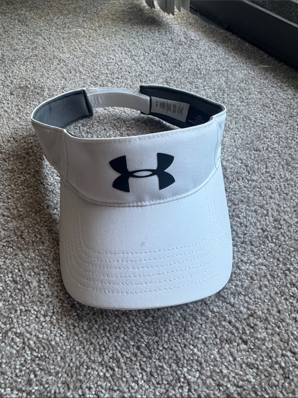 Under Armour White Visor with Black Logo